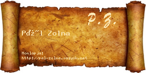 Pál Zolna névjegykártya